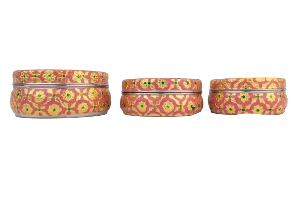 Handcrafted_Meenakari_Steel_Laddoo_Box_|_Pink_(Pack_Of_3)