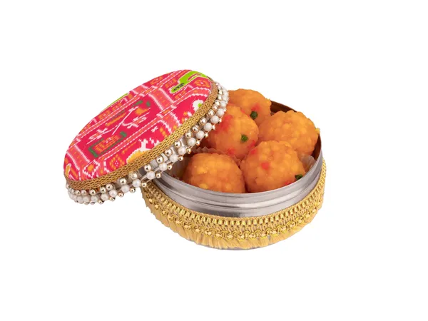Traditional_Ikat_Ladoo_Box_-_Pink_(Pack_Of_2)