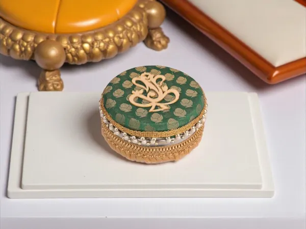Decorative_Ganpati_Ladoo_Container_-_Green_(Pack_Of_2)