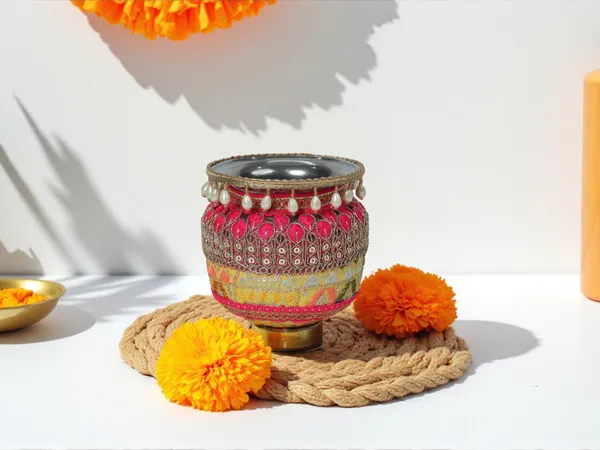 Phulkari_Handcrafted_Lota_-_Yellow
