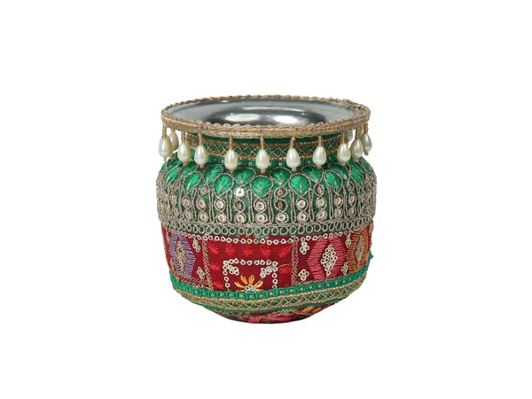 Phulkari_Handcrafted_Lota-_Maroon