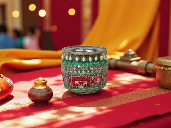 Phulkari_Handcrafted_Lota-_Maroon