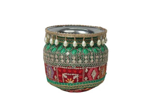 Phulkari_Handcrafted_Lota-_Maroon