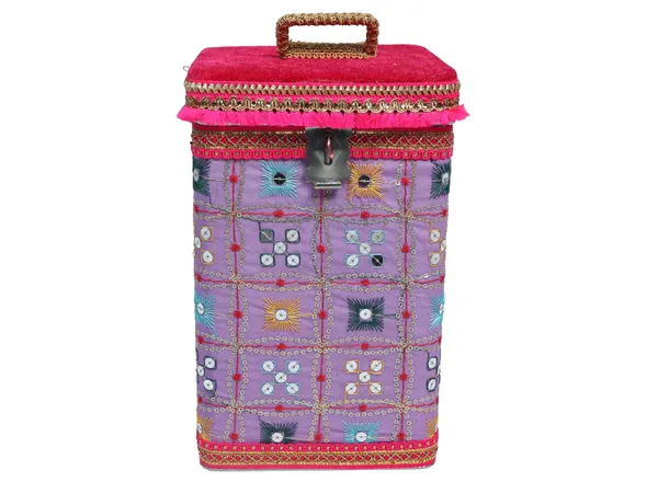 Rajwada_Handcrafted_Square_Container_-_Lavender