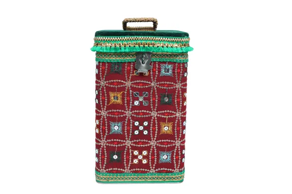 Rajwada_Handcrafted_Square_Container_-_Maroon