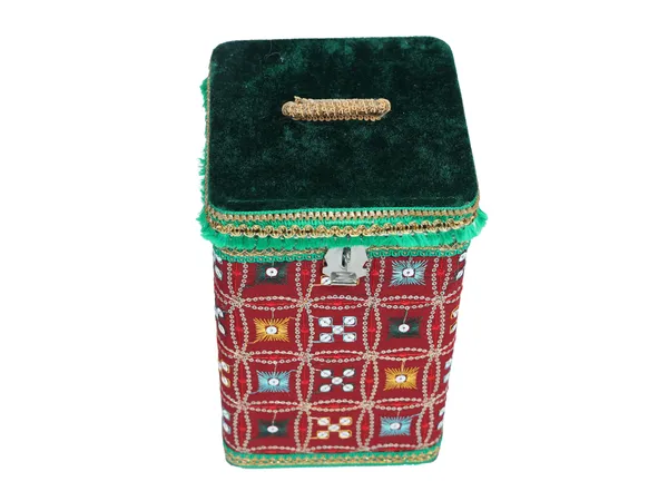 Rajwada_Handcrafted_Square_Container_-_Maroon