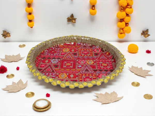 Phulkari_Handcrafted_Thaal_-_Rani_Pink