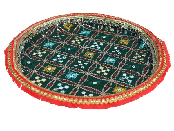 Rajwada_Handcrafted_Thaal_-_Green
