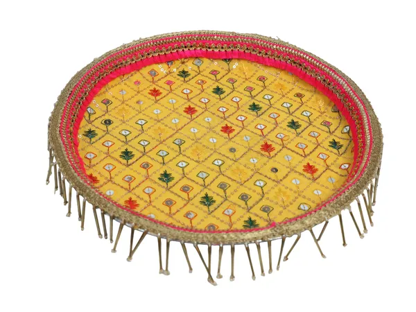 Zardozi_Handcrafted_Thaal_-_Yellow