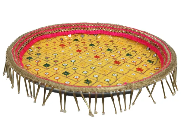 Zardozi_Handcrafted_Thaal_-_Yellow