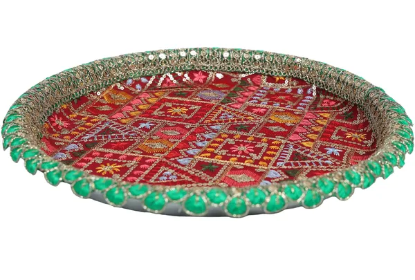 Phulkari_Handcrafted_Thaal_-_Maroon