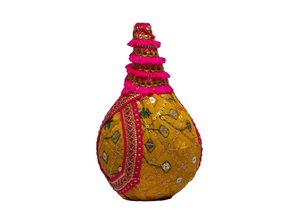 Zardozi_Handcrafted_Nariyal_-_Yellow