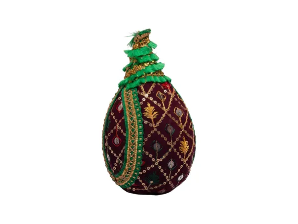 Zardozi_Handcrafted_Nariyal_-_Maroon