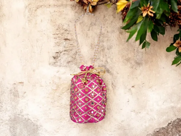 Embellished_Silk_Potli_Bag_with_Beaded_Handle_Pink