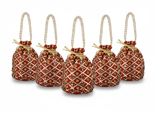 Embellished_Silk_Potli_Bag_with_Beaded_Handle_Red