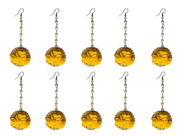 Yellow_Floral_Maangtika_With_Pearls