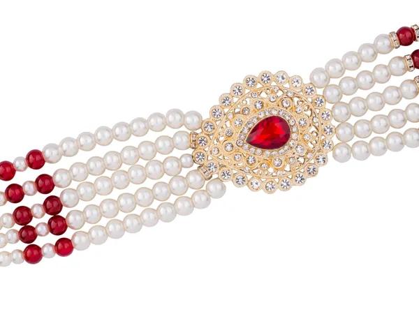 Subtle_Pearl_&_Bead_Grooms_Mala_With_Statement_Pendant_-_Red