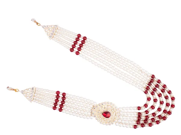 Subtle_Pearl_&_Bead_Grooms_Mala_With_Statement_Pendant_-_Red