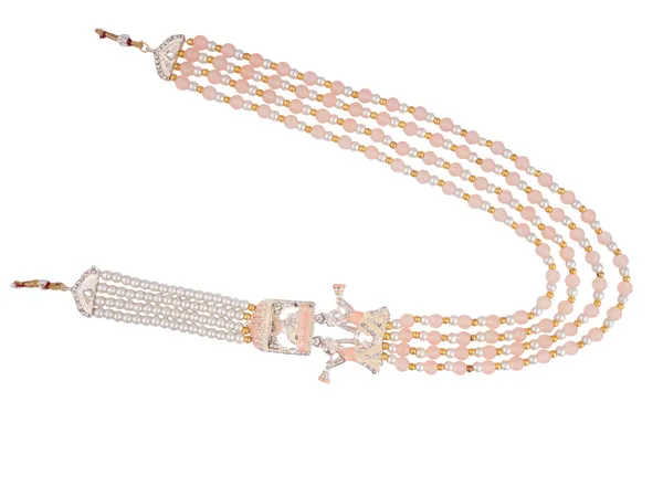 Multi-Layer_Peach_Bead_Grooms_Mala_With_Shehnai_Pendant