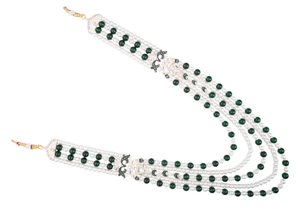 Royal_Green_Bead_&_Pearl_Multi-Layer_Groom_Mala_With_Kundan_Accents