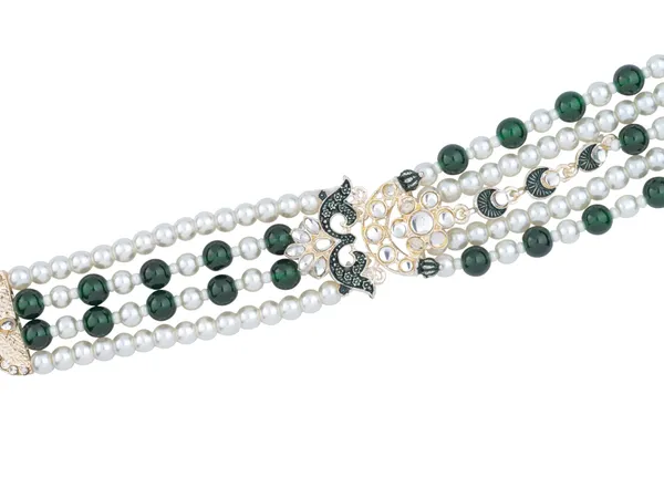 Royal_Green_Bead_&_Pearl_Multi-Layer_Groom_Mala_With_Kundan_Accents