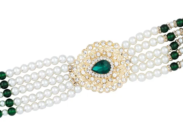 Subtle_Pearl_&_Bead_Grooms_Mala_With_Statement_Pendant_-_Green