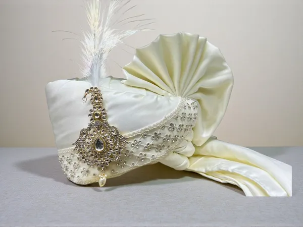 (Hand-Tied)_Grand_Couture_Groom_Pagdi_with_Embroidered_Safa_and_Kalgi
