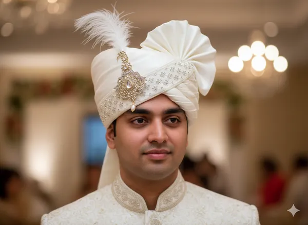 (Hand-Tied)_Grand_Couture_Groom_Pagdi_with_Embroidered_Safa_and_Kalgi