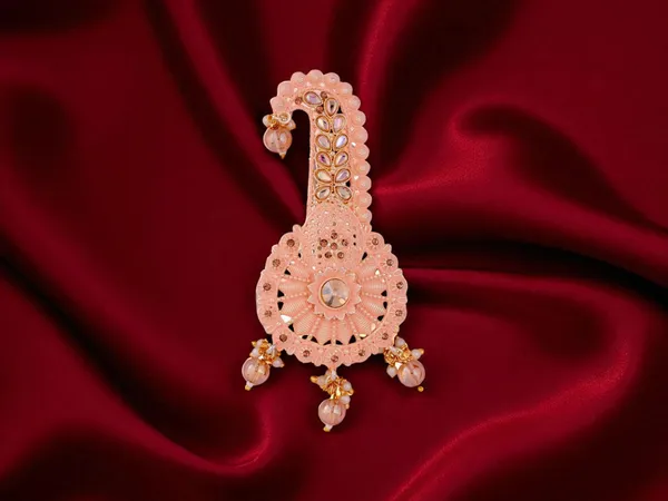 Elegant_Groom_Kalgi_With_Stone_Embellishments_-_Peach