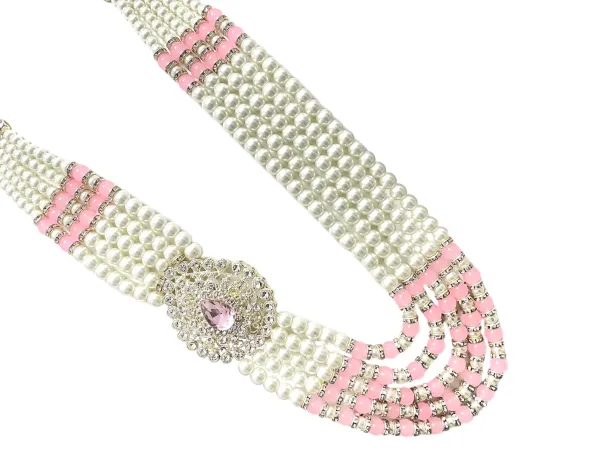 Subtle_Pearl_&_Bead_Groom’s_Mala_with_Statement_Pendant_-_Pink