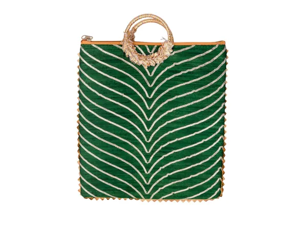 Chevron_Bag_With_Ring_Handle_-_Green