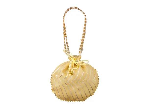 Bandhani_Style_Round_Potli_Bag_With_Golden_Handle