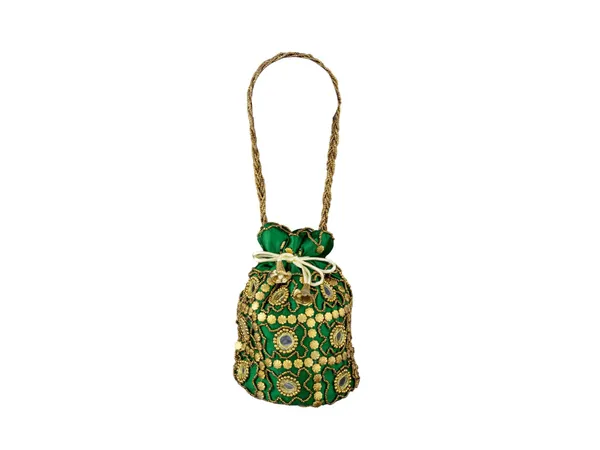 Royal_Embroidered_Potli_Bag_With_Mirror_Work_And_Braided_Handle_-_Green