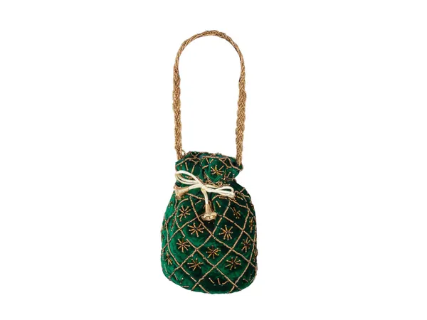 Fuchsia_Embroidered_Potli_Bag_With_Golden_Beadwork_&_Braided_Handle