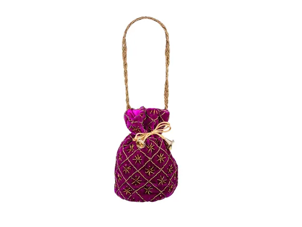 Fuchsia_Embroidered_Potli_Bag_With_Golden_Beadwork_&_Braided_Handle