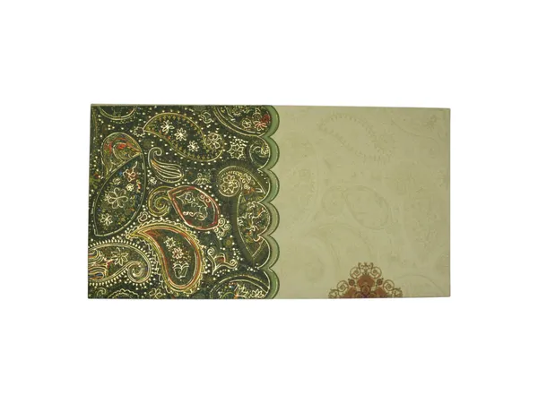 Elegant_Cream_&_Green_Paisley_Shagun_Envelope(Pack_Of_10)