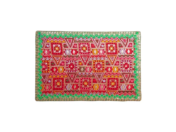 Phulkari_Handcrafted_Chowki_-_Maroon