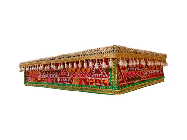 Phulkari_Handcrafted_Chowki_-_Maroon