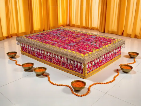 Phulkari_Handcrafted_Chowki_-_Rani_Pink