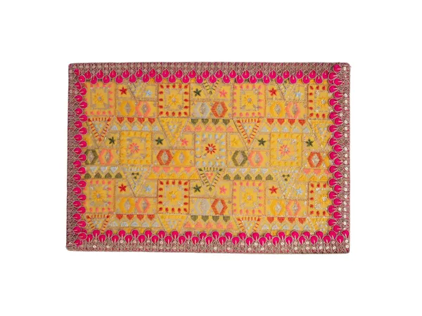 Phulkari_Handcrafted_Chowki_-_Yellow