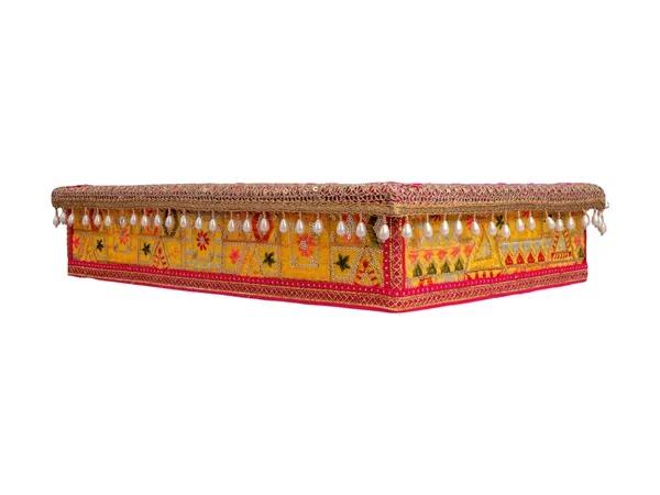 Phulkari_Handcrafted_Chowki_-_Yellow