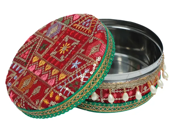 Phulkari_Handcrafted_Laddoo_Box_-_Maroon