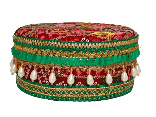 Phulkari_Handcrafted_Laddoo_Box_-_Maroon