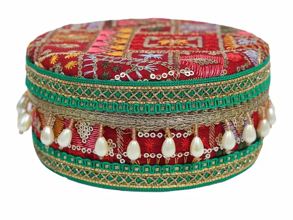 Phulkari_Handcrafted_Laddoo_Box_-_Maroon