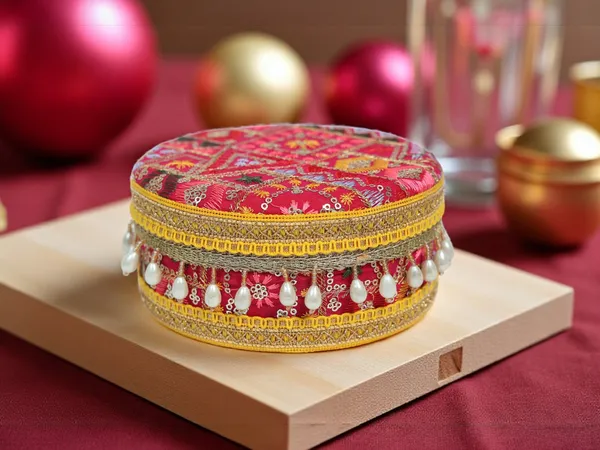 Phulkari_Handcrafted_Laddoo_Box_-_Rani_Pink