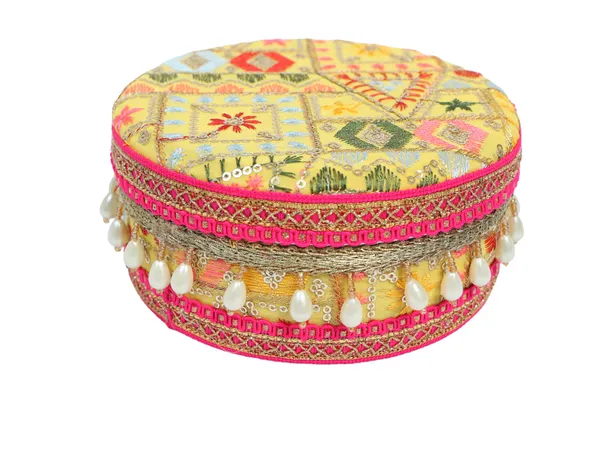 Phulkari_Handcrafted_Laddoo_Box_-_Yellow