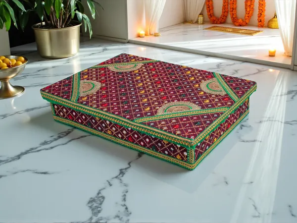 Zardozi_Embroidered_Chowki_-_Maroon
