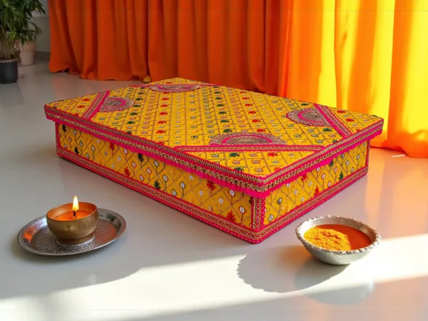 Zardozi_Embroidered_Chowki_-_Yellow