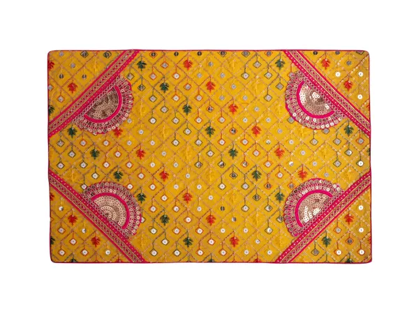 Zardozi_Embroidered_Chowki_-_Yellow