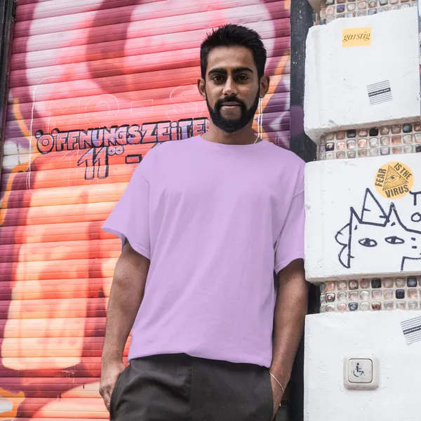 Lavender_Cotton_Oversized_T-Shirt_For_Men_|_Premium_French_Terry_Cotton_T-Shirt_For_Men